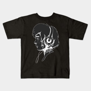 Girl with headphones Kids T-Shirt